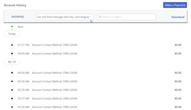View and Download Account History